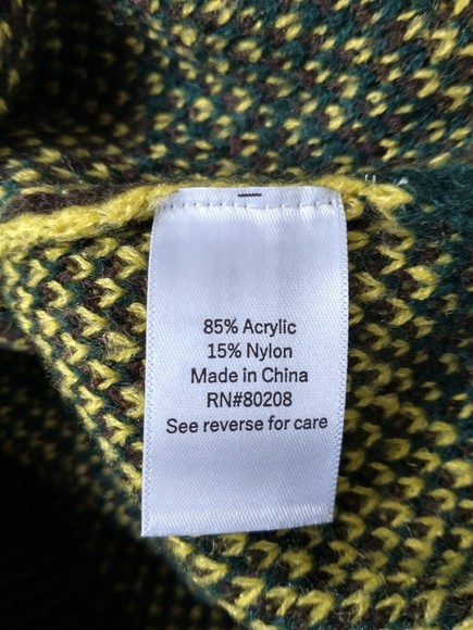 Yummy Sweater Co Womens Camo Print Sweater Size XS Green Brown NWT - Picture 5 of 6